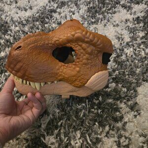 Mattel Jurassic World Tyrannosaurus Rex Mask - Chomp Action - Great Condition